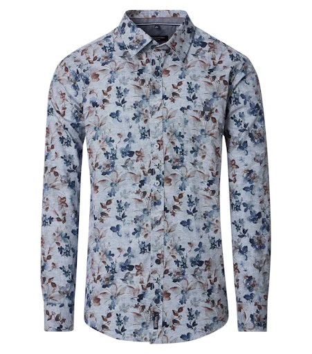 Hemden lange mouw blauw Casa Moda