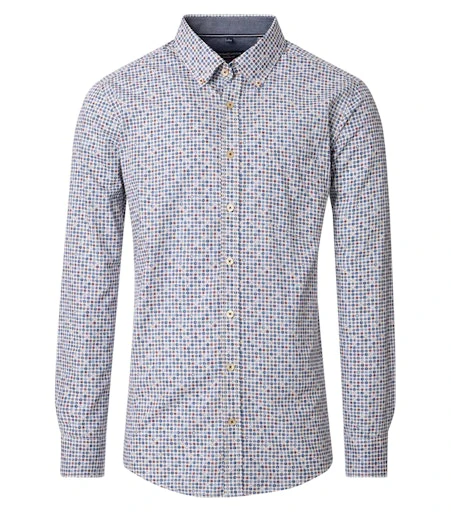Hemden lange mouw blauw Casa Moda