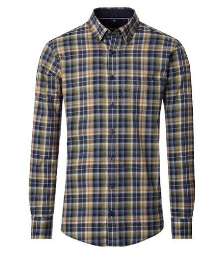 Hemden lange mouw blauw Casa Moda