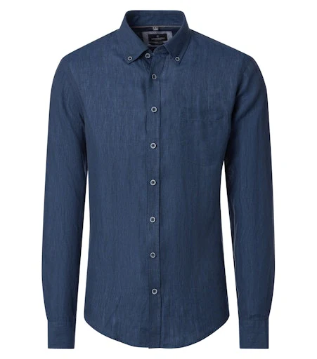 Hemden lange mouw blauw Casa Moda