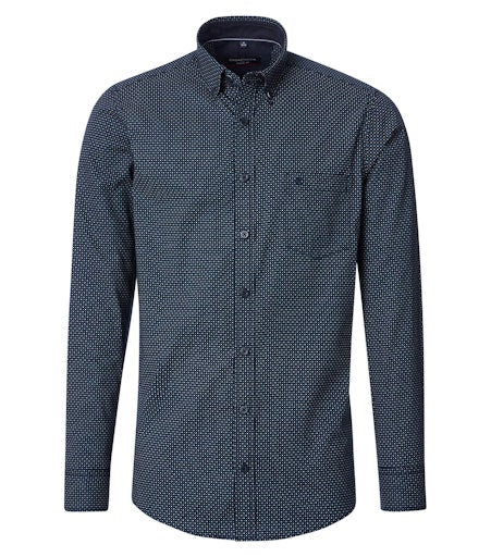 Hemden lange mouw blauw Casa Moda