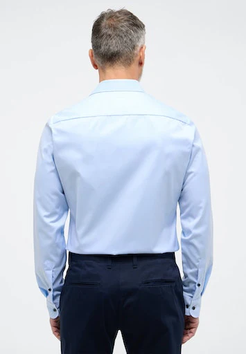 Hemden lange mouw blauw ETERNA - Image 4