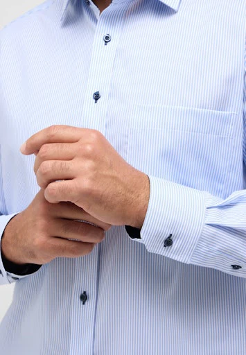 Hemden lange mouw blauw ETERNA - Image 3