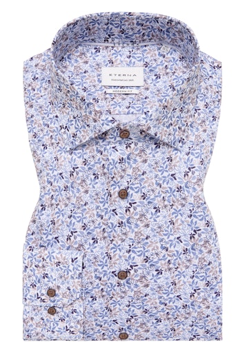 Hemden lange mouw blauw ETERNA