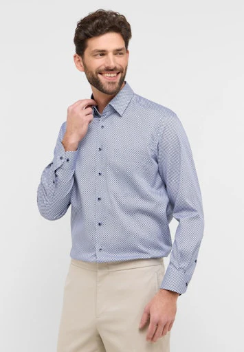 Hemden lange mouw blauw ETERNA - Image 2