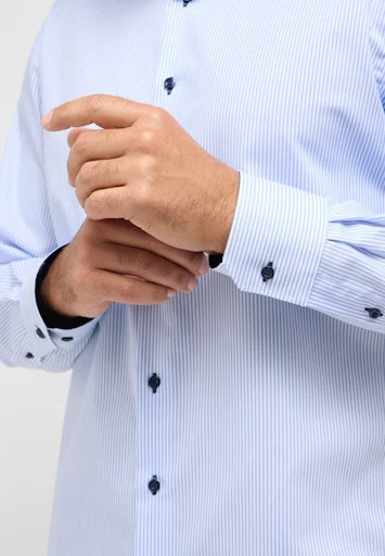 Hemden lange mouw blauw ETERNA - Image 3