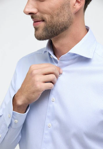 Hemden lange mouw blauw ETERNA - Image 3