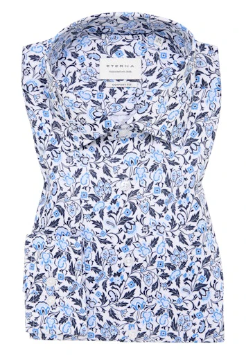 Hemden lange mouw blauw ETERNA