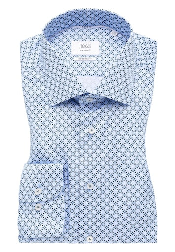 Hemden lange mouw blauw ETERNA