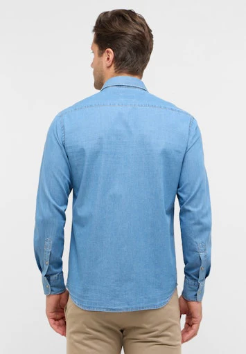 Hemden lange mouw blauw ETERNA - Image 4