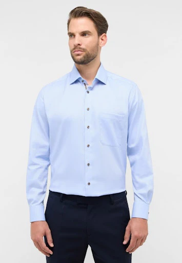 Hemden lange mouw blauw ETERNA - Image 2