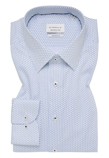 Hemden lange mouw blauw ETERNA