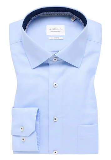 Hemden lange mouw blauw ETERNA