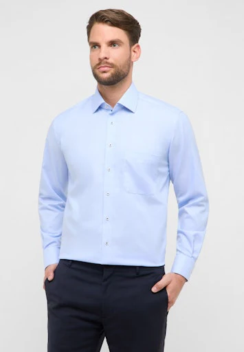 Hemden lange mouw blauw ETERNA - Image 2