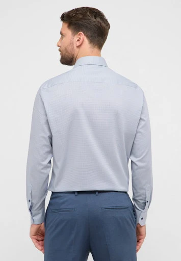 Hemden lange mouw blauw ETERNA - Image 4