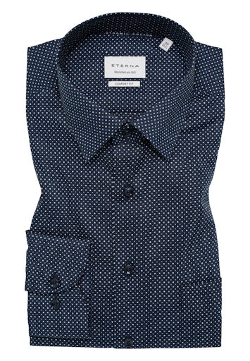Hemden lange mouw blauw ETERNA
