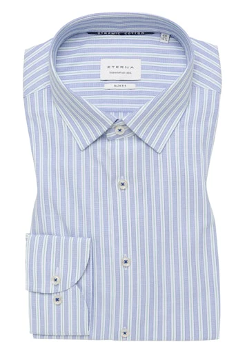 Hemden lange mouw blauw ETERNA