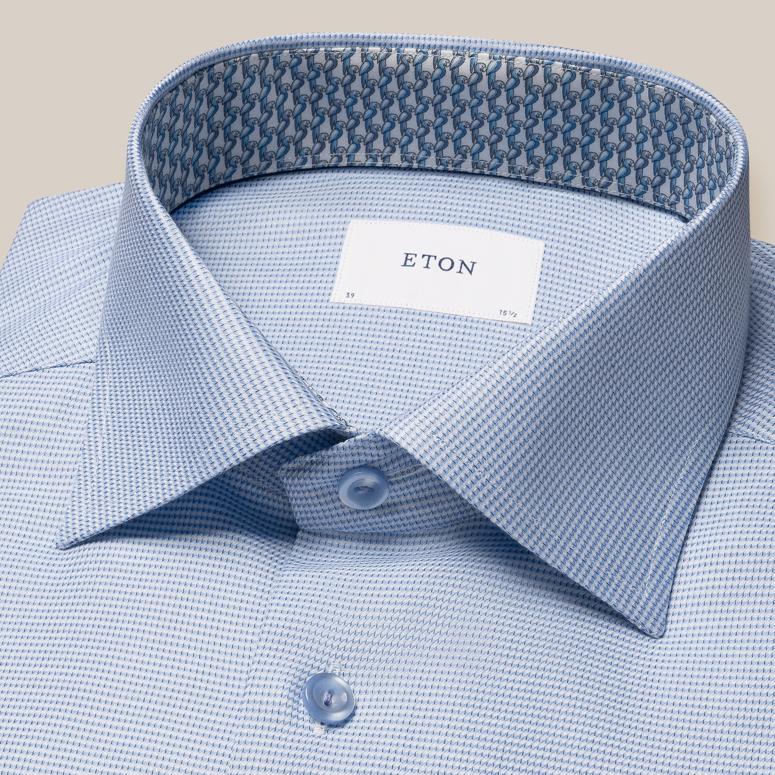 Hemden lange mouw blauw ETON SHIRT - Image 4