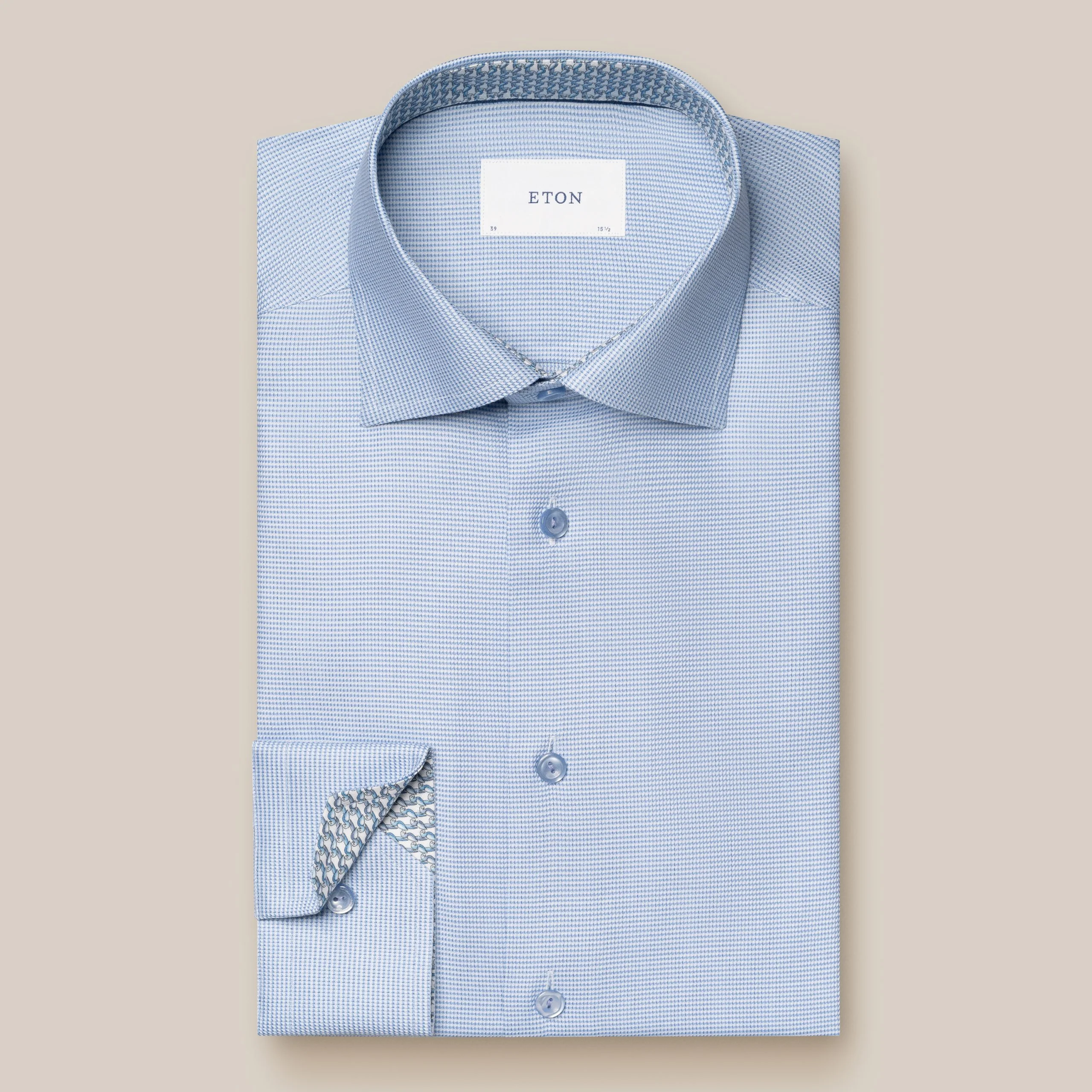 Hemden lange mouw blauw ETON SHIRT - Image 6