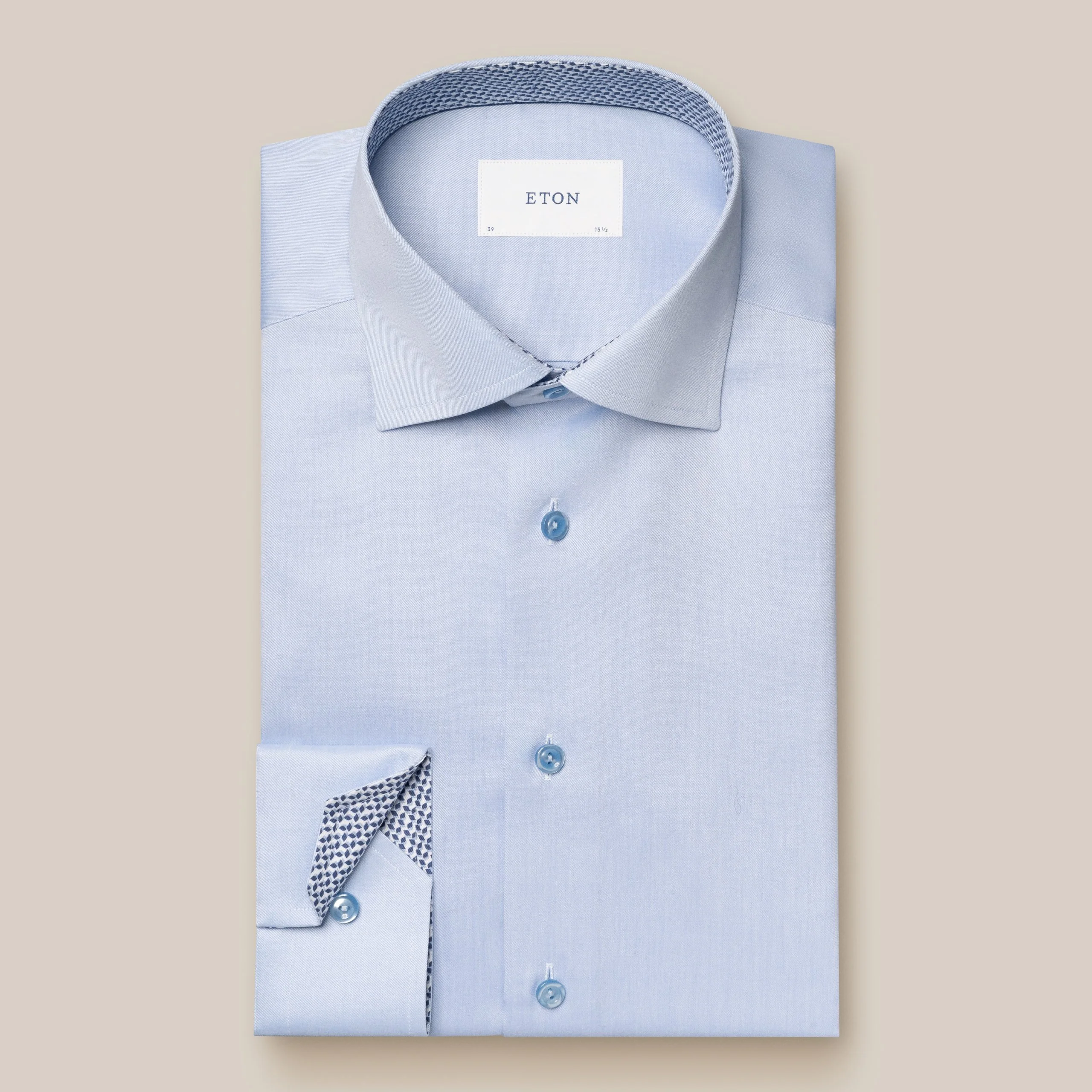 Hemden lange mouw blauw ETON SHIRT - Image 5