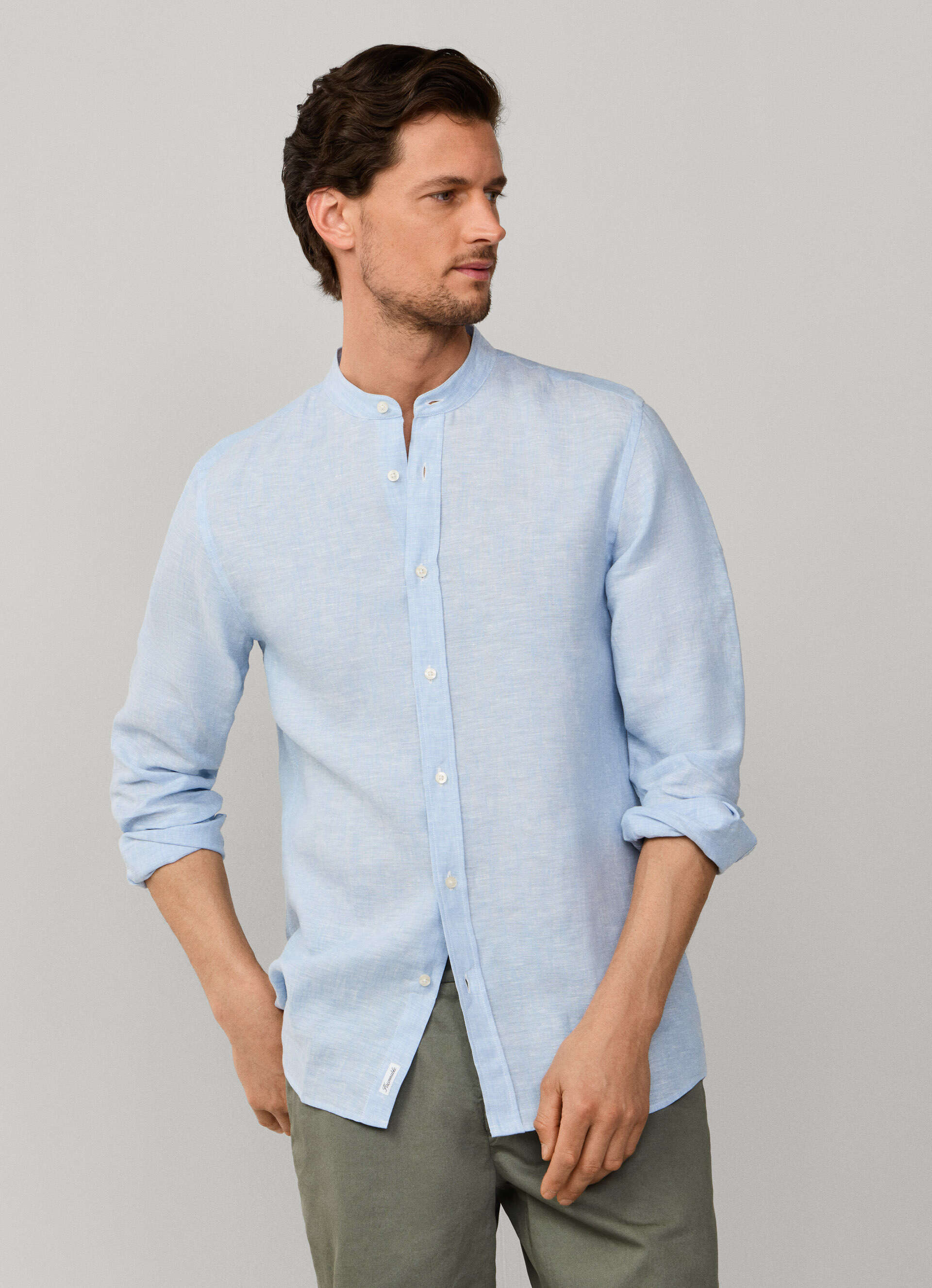 Hemden lange mouw blauw Façonnable