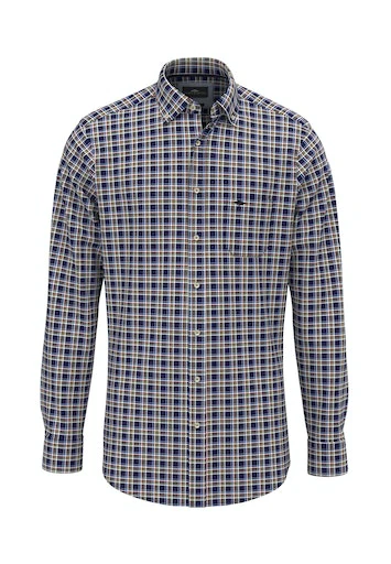 Hemden lange mouw blauw Fynch-Hatton