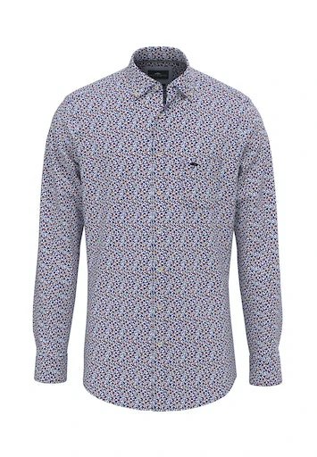 Hemden lange mouw blauw Fynch-Hatton