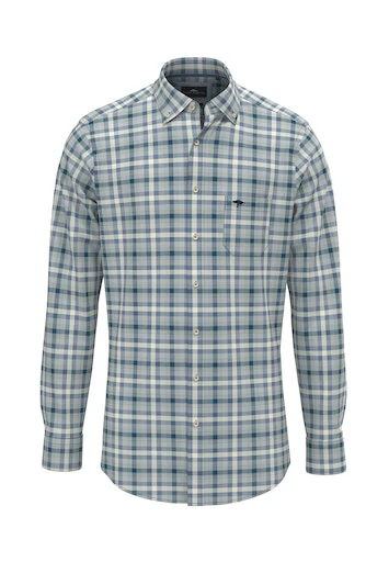 Hemden lange mouw blauw Fynch-Hatton