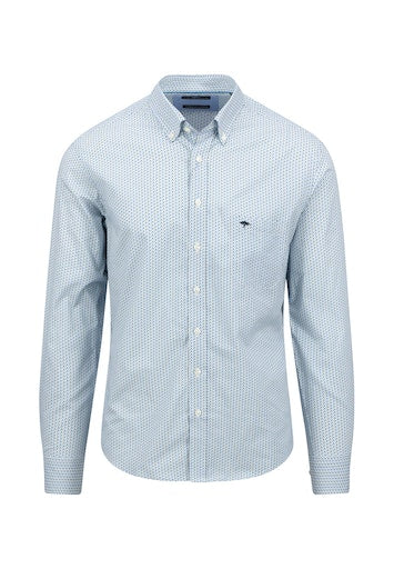 Hemden lange mouw blauw Fynch-Hatton