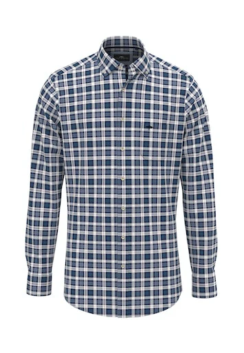 Hemden lange mouw blauw Fynch-Hatton