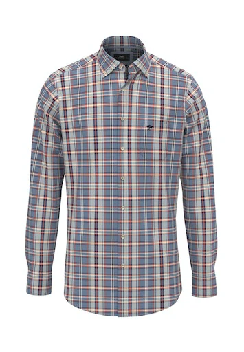 Hemden lange mouw blauw Fynch-Hatton