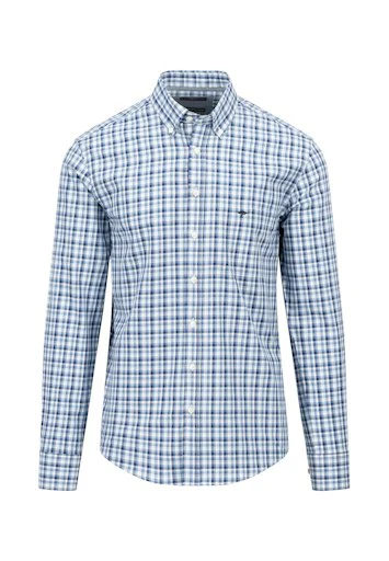 Hemden lange mouw blauw Fynch-Hatton