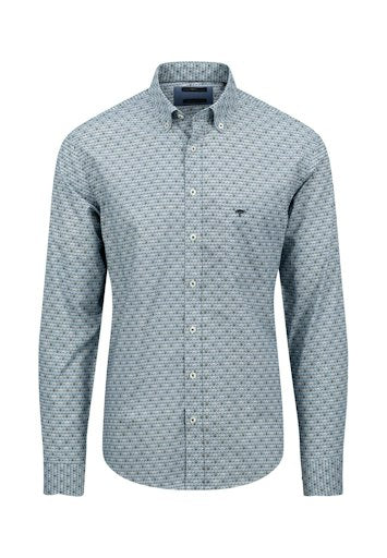 Hemden lange mouw blauw Fynch-Hatton