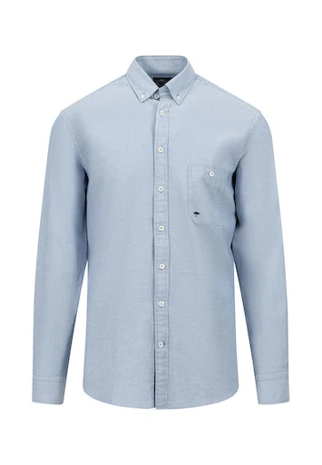 Hemden lange mouw blauw Fynch-Hatton