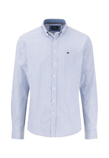 Hemden lange mouw blauw Fynch-Hatton
