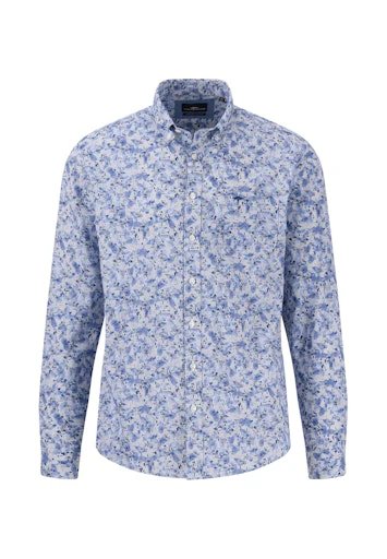 Hemden lange mouw blauw Fynch-Hatton