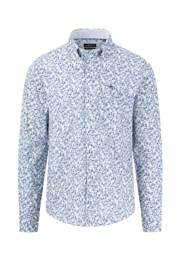 Hemden lange mouw blauw Fynch-Hatton