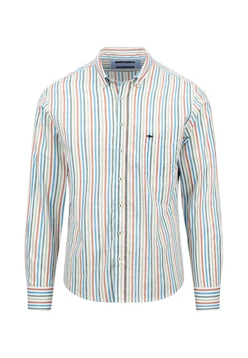 Hemden lange mouw blauw Fynch-Hatton