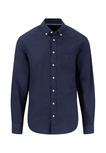 Hemden lange mouw blauw Fynch-Hatton