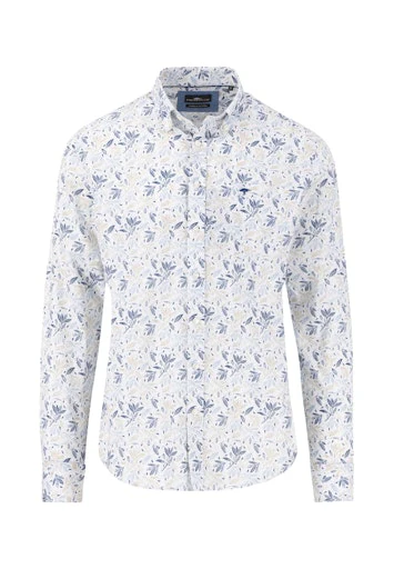 Hemden lange mouw blauw Fynch-Hatton