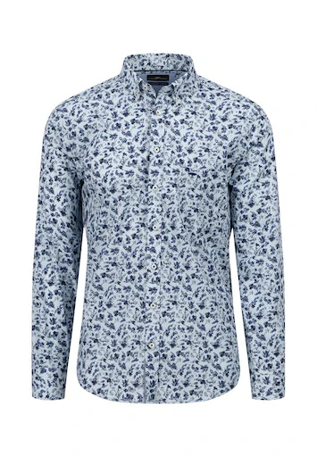 Hemden lange mouw blauw Fynch-Hatton
