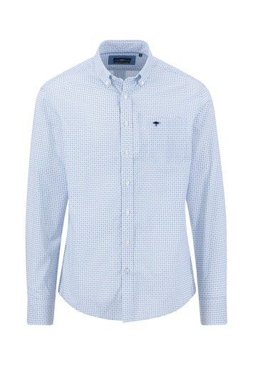 Hemden lange mouw blauw Fynch-Hatton