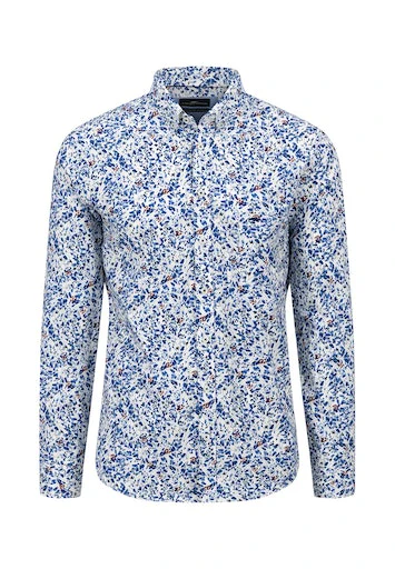 Hemden lange mouw blauw Fynch-Hatton