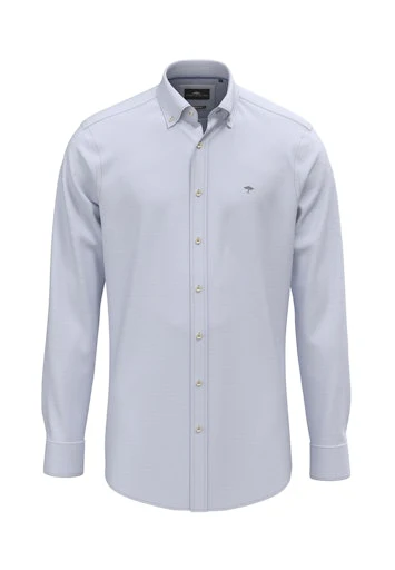 Hemden lange mouw blauw Fynch-Hatton