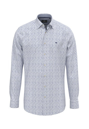 Hemden lange mouw blauw Fynch-Hatton