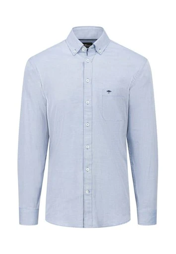 Hemden lange mouw blauw Fynch-Hatton