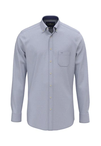 Hemden lange mouw blauw Fynch-Hatton