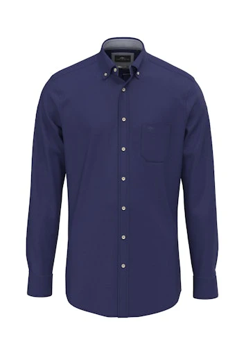 Hemden lange mouw blauw Fynch-Hatton