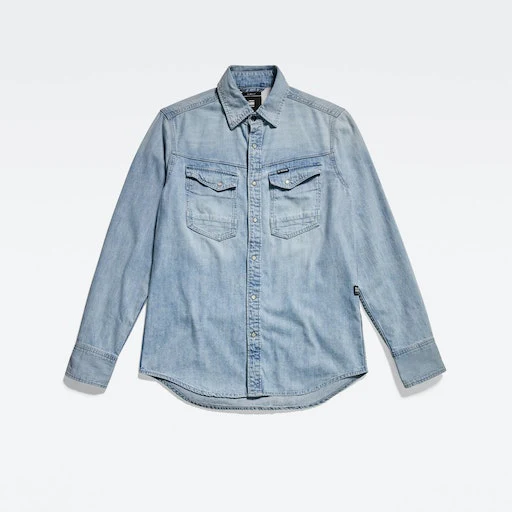 Hemden lange mouw blauw G-Star Raw - Image 4