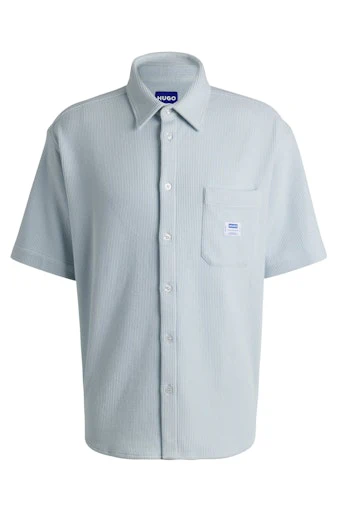 Hemden lange mouw blauw HUGO BLUE
